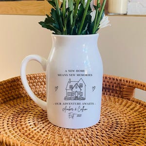 Personalised New Home Gift - New Home Small Vase - Housewarming Gift - Moving In Gift - Couples Gift - Christmas Gift - First Home Vase - UK