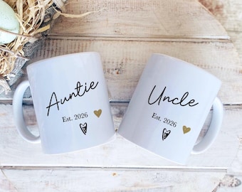 Auntie and Uncle Gifts, Auntie Mug, Uncle Mug, Aunty Gift, New Auntie, New Uncle, Gifts for Aunts, Gifts for Uncles, New Aunty, Uncle & Aunt