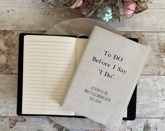 Personalised Bride's To Do Notebook - Wedding Planner Book - Engagement Gift - Bride To Be Gift - Wedding Planning - Soon To Be Mrs - A5