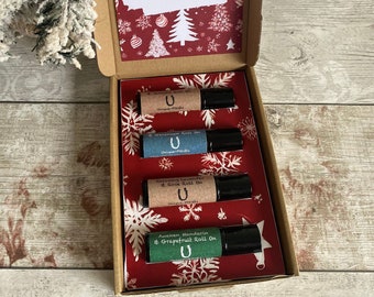 Aromatherapy Spa Gift Box - Essential Oil Set - Self Care Gift - Positivity Gifts - Wellbeing Gift - Stocking Fillers For Adults - Xmas Gift
