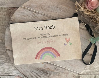 Thank You Teacher Gift, Teacher Pencil Case, End of Term Gift, Nursery Teacher Gift, Key Worker Gift, Childminder Gift, Teaching Assistant