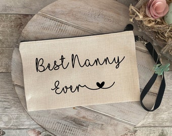 Nanny Gifts, Nanny Makeup Bag, Gift For Nan, Nanny Birthday Gift, Christmas Gift For Nan, Nan Gift, Best Nanny Ever, Gift For Her, Nana Gift