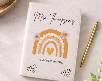 Personalised Teacher Notebook, Thank You Teacher Gift, End of Term Gift from Class, Teacher Stationery, New Teacher, TA Gift