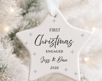 Personalised Engagement Christmas Ornament: First Christmas Engaged Keepsake