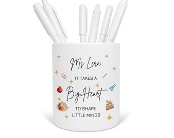 Personalised Teacher Pencil Holder, Teacher Gifts, Graduation Teacher Gift, Thank You Teacher, Teaching Assistant Gifts, Nursery Worker Gift