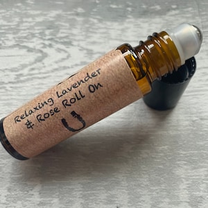 Essential Oil Roller, Roll On Aromatherapy, Spa and Relaxation Gift Box, Self Care Anxiety Support Gift, Natural Blends Calming Lavender