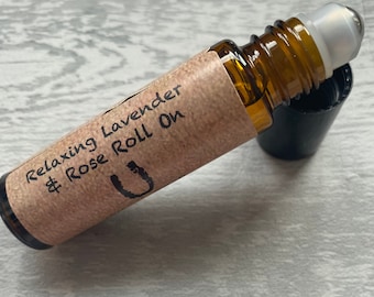 Essential Oil Roller, Roll On Aromatherapy, Spa and Relaxation Gift Box, Self Care Anxiety Support Gift, Natural Blends Calming Lavender