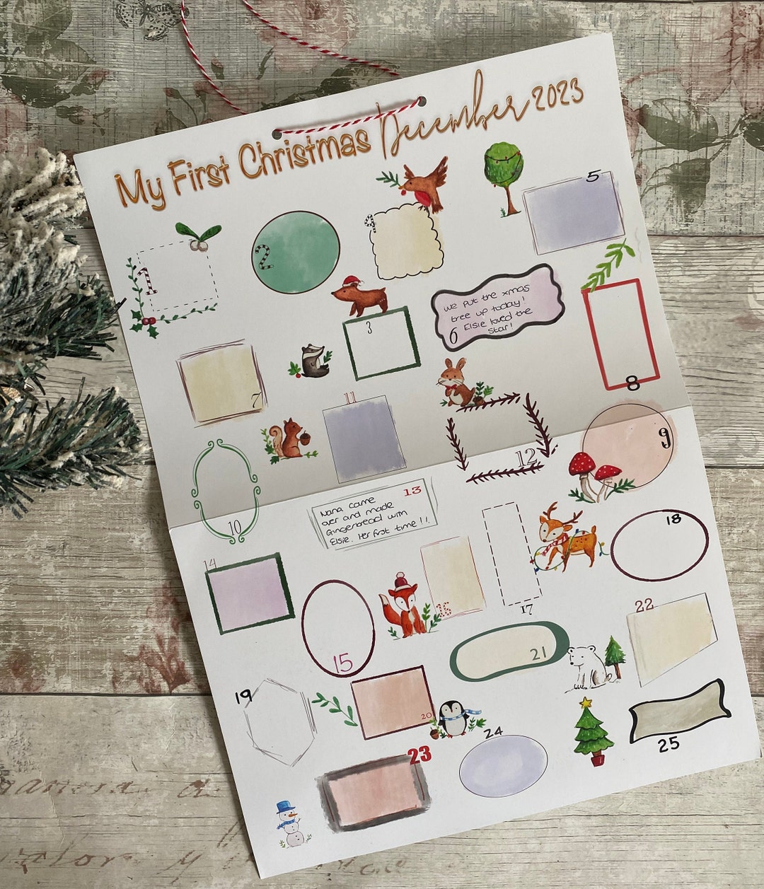 Baby's First Christmas Advent Calendar Baby's First Etsy