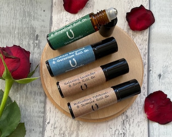 Essential Oil Rollers, Aromatherapy Spa Gift Box, Self Care, Positivity Gifts, Mindfulness Gift, Meditation Gifts For Women, Wellbeing Gift