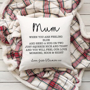 Mum Gifts, Gift For Mum, Mum Birthday Gifts, Missing You Gifts For Mum, Mum Cushion, Mum Hug Gifts, Special Mum Gifts, Mum Keepsake Gift image 1