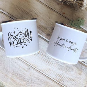 Personalised Camping Mugs, Couple Camping Mug Set, Anniversary Gift For Couples, Couple Mugs, Wedding Gift, Adventure Awaits Gift, Christmas bild 2