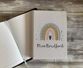 Personalised Teacher Notebook, Teacher Gifts, Linen Notebook, Teacher Stationery, Teacher Thank You Gift, A5 Notebook, Teaching Assistant TA product logo