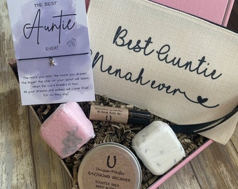 Personalised Auntie Gifts, Pamper Gift Box For Her, Auntie Birthday Gifts, Gifts For Auntie, Personalised Gifts For Her, Birthday Box