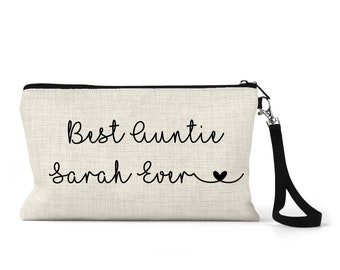 Personalised Auntie Gifts, Auntie Birthday Gifts, Gifts For Auntie, Auntie Makeup Bag, Personalised Gifts For Her, Christmas Gift For Her