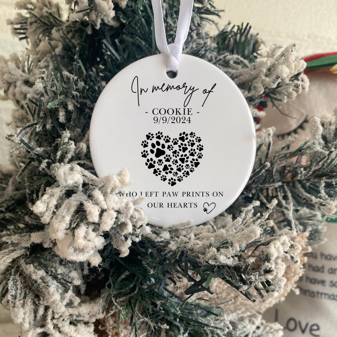 Personalised Pet Memorial Bauble, Personalised Christmas Ornament, Dog