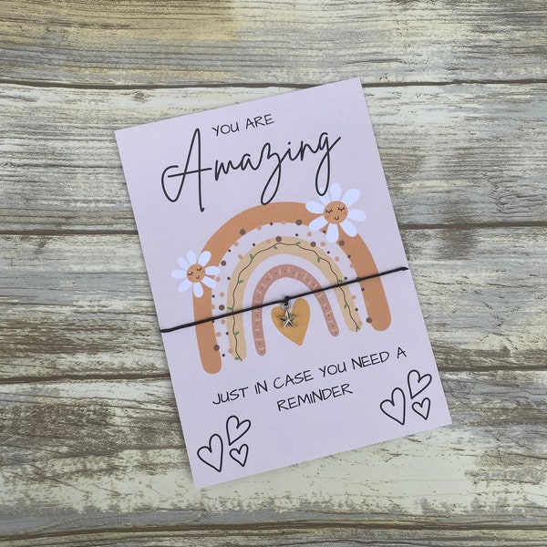 You Are Amazing Gift, Amazing Friend Gift, Empowerment Gift, Friendship Bracelet, Rainbow Gift, Gift For Friends, Good Luck Gift For Her