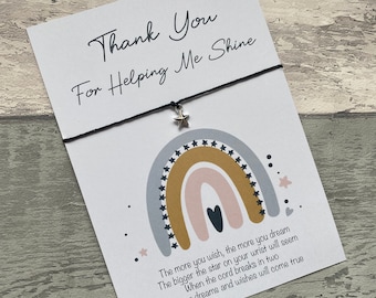 Thank You Teacher Gift, Thank You For Helping Me Shine, Thank You Gifts, End Of Term Gift, Nursery Worker Gifts, Teaching Assistant Wish