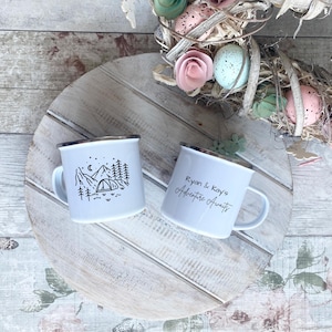 Personalised Camping Mugs, Couple Camping Mug Set, Anniversary Gift For Couples, Couple Mugs, Wedding Gift, Adventure Awaits Gift, Christmas bild 10