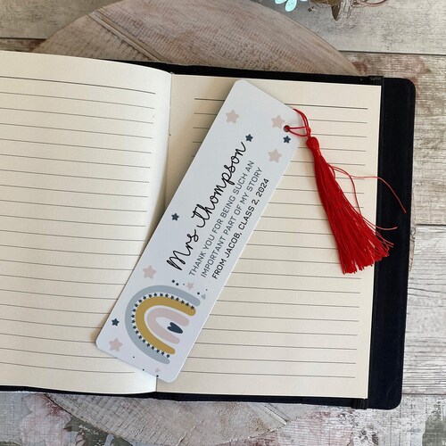 Thank You For Being Part Of My Story, Personalised Teacher Bookmark, Teacher Christmas Gifts, Teacher Gift, Teacher Appreciation Gift, UK