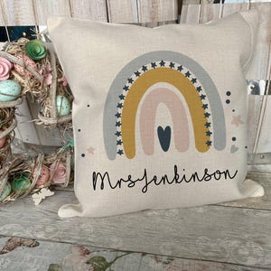 Personalised Rainbow Gifts - Teacher Gifts - Teacher Cushion - Graduation Gifts For New Teacher - Teaching Assistant Gifts - Colleague Gifts image 10