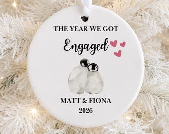 Personalised Engagement Ornament - Engagement Gift - Engagement Present - Christmas Bauble - Engagement Keepsake - Christmas Decoration