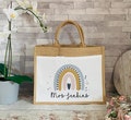 Personalised Teacher Bag, Teacher Gifts, Nursery Teacher Gift, Large Jute Bag, Thank You Gifts, TA Gift, School Leaver Gift, Graduation Gift