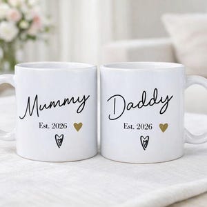 New Mum and Dad Mugs, Mummy and Daddy Mug Set, Mum To Be, Dad To Be, Mug For Parent To Be, Mummy Mug, Daddy Mug, New Parents, Baby Shower image 6