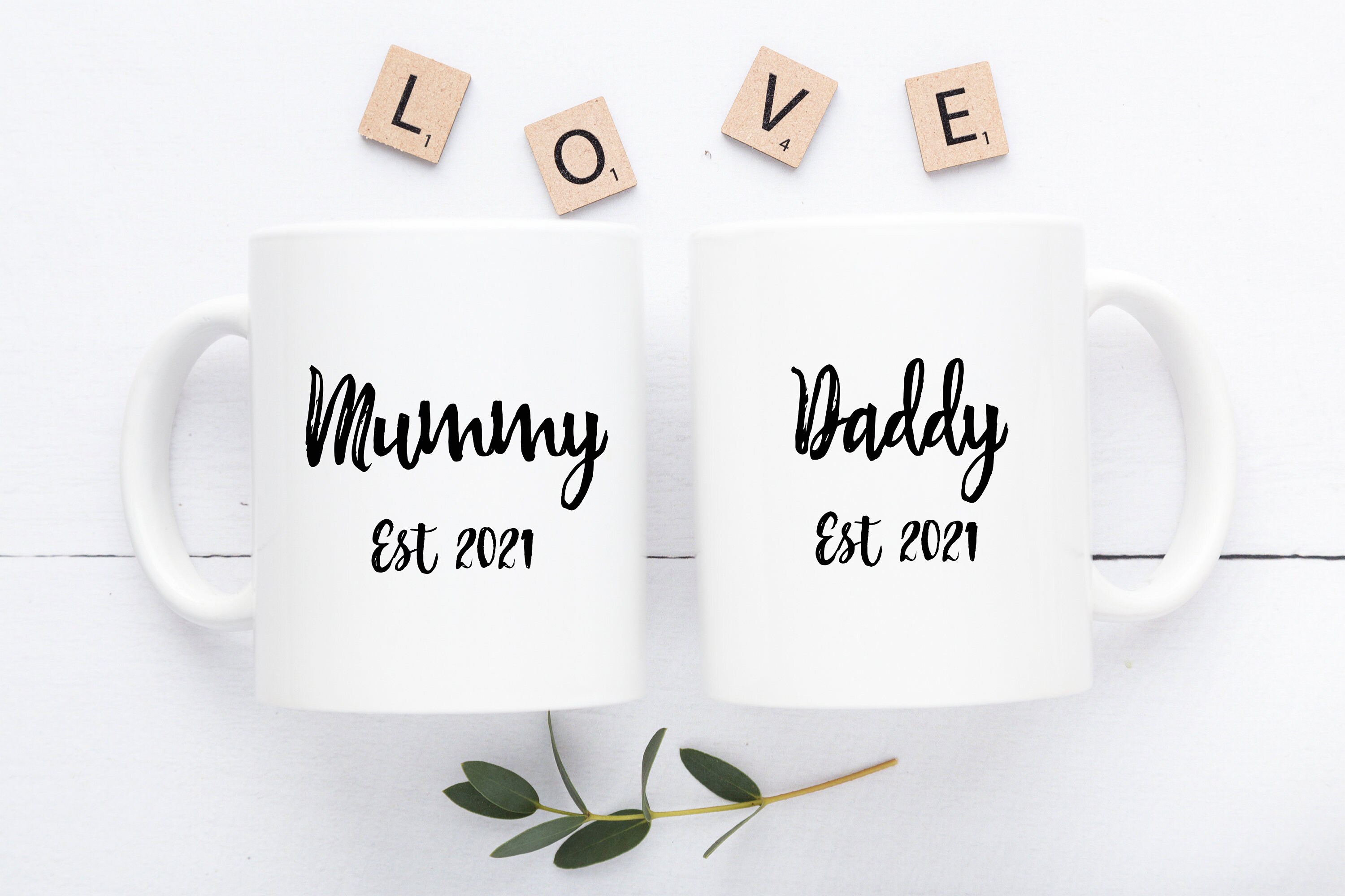 New Mum and Dad Mugs Mummy and Daddy Mug Set Mum To Be Dad Etsy