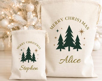 Personalised Santa Sack, Christmas Sack, Personalised Christmas Gift Bag, Adult Christmas Present Sack, Large and Small Xmas Eve Present, UK