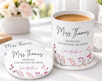 Thank You For Helping Me Grow, Personalised Teacher Gifts, Teacher Mug, Thank You Gifts For Teacher, Teaching Assistant Gift, Primary School