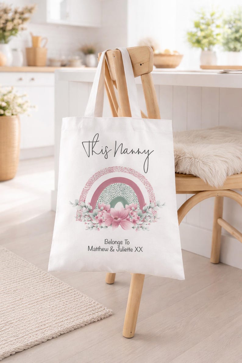 Personalised Nanny Gift, Nanny Tote Bag, Nanny Birthday Gift, Nanny Gift Bag, Nanny Christmas Gift, Gift For Nan Grandma Nana Nannie Granny afbeelding 1