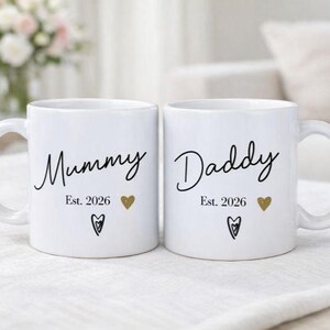 New Mum and Dad Mugs, Mummy and Daddy Mug Set, Mum To Be, Dad To Be, Mug For Parent To Be, Mummy Mug, Daddy Mug, New Parents, Baby Shower image 7