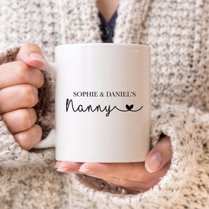 Nanny Mug, Gift For Nanny, Nanny Name Reveal, Nanny Gifts, Gift For Nan, Nan Birthday Gifts, Mug For Nanny, Personalised Nan Gift