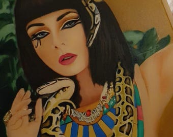 クレオパトラ(油絵) クレオパトラ エジプトの王女 - エジプト美術 - キャンバスに
