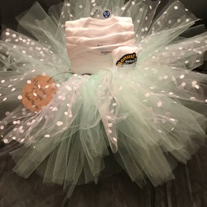 Seafoam polka dot tutu