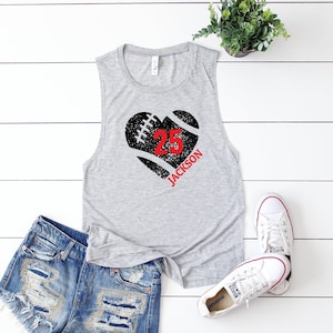 Custom Football Tanks, Football Tank Tops for Women, Personalized Football Shirt, Team Name Mascot Football TShirt, Football Mom Shirt, Tee