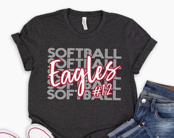 Softball Shirt, Custom Softball Shirt for Women, Softball Mom Shirt, Team Softball Shirts, Personalized Softball Shirt, Softball Coach Shirt