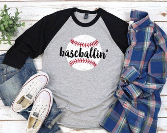 Basebolltröja, Basebollmamma-tröjor med lång ärm, Söt baseboll-t-shirt, Basebolltröjor för kvinnor, Basebolltröja, Basebolltröjor för kvinnor