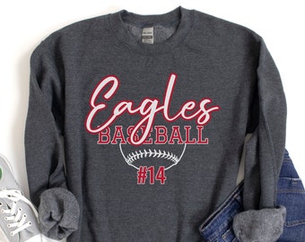 Baseball Sweatshirt, Baseball Shirt, Baseball Mom Shirt, Personalized Baseball Sweatshirt Women, Custom Baseball Shirts Women, Baseball Gift