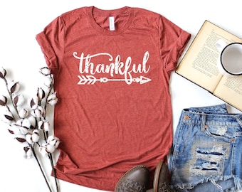 Thanksgiving T shirt, dankbaar shirt, val shirt vrouwen, dankbaar T shirts, Thanksgiving shirts, dankbaar shirts voor vrouwen Thanksgiving shirt