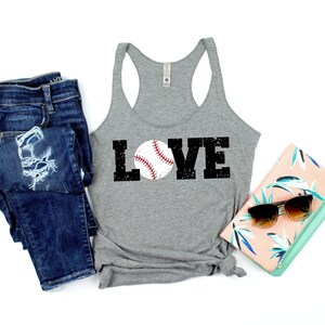 Baseball Mom Tank, Baseball Shirts for Women, Baseball Tank Tops, Baseball Shirt, Cute Baseball Tank Top, Love Baseball Tee, Baseball Gift