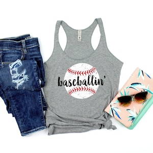 Baseball Mom Tank Top, Baseball Mom Shirts, Womens Baseball TShirts, Cute Baseball Tanks, Baseball Tanks for Women, Baseballin, Baseball Tee