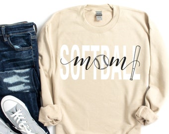 Softball Mom Sweatshirt, Softball Sweatshirt, Softball Mom Shirt, Softball Gifts, Softball Shirts for Women, Softball Hoodie, Softball Mama