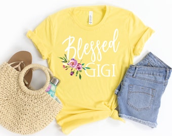 Grandma Shirt, Personalized Gift for Grandma, Matching Grandma and Me Outfits, Gigi Tshirt, Custom Grandma Tee, Mother Daughter Grandma Baby