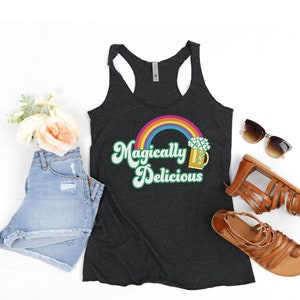 St Patricks Day Tank Top Women, Magically Delicious Tank Top, Dublin Down, Cute Funny Womens St Patricks Tank, Here To Paddy, Drinking Shirt