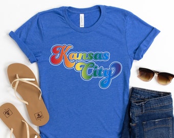 Kansas City Pride Shirt, LGBTQ Shirt, Gay Pride Tshirt, Kansas City Rainbow Shirt, Equality Shirt, LGBTQ Gift, Lesbian Tee, KC Pride Gifts