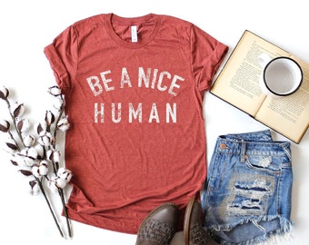 Be A Nice Human Shirt, Be Nice Tee, Be Kind Shirt, Anti Bullying Shirt, Be A Nice Person Shirt, Womens Kindness Shirt, Kindness is Gangster