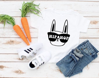 Easter shirts for boys, Hip hop bunny Shirt, Easter shirt girl, Easter tees, Baby Boy Toddler Easter Shirt, Hipster Easter bunny Tshirts