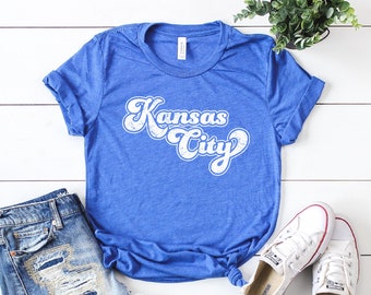 Kansas City Shirt, KC Shirt, Kansas City Graphic Tee, Womens Kansas City Shirt, Kansas City T-shirt, Retro Kansas City Tshirt, Cute KC Shirt