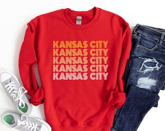 Kansas City-sweatshirt, KC-sweatshirts, Kansas City-shirts voor vrouwen, Kansas City-sweater, Kansas City-shirt met lange mouwen, KC-T-shirt, KC-cadeau